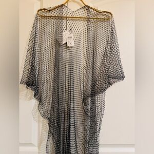 Windsor Black Chainmail Kimono Rhinestones